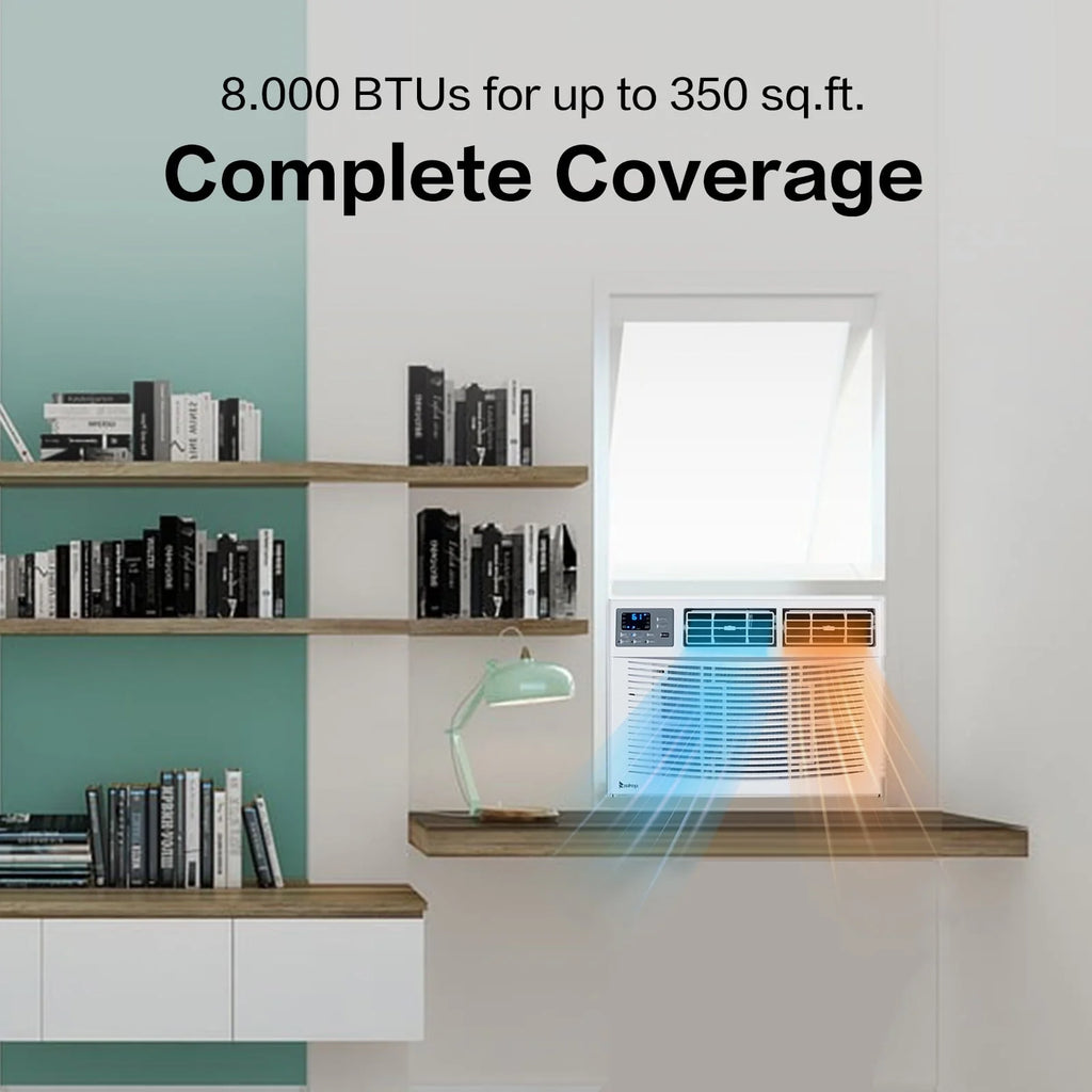 8000 BTU Heat And Cool Window Air Conditioner E627920