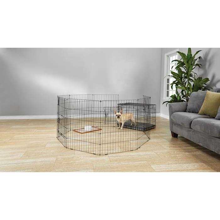 Adjustable Black Exercise Pen for Dogs A42989